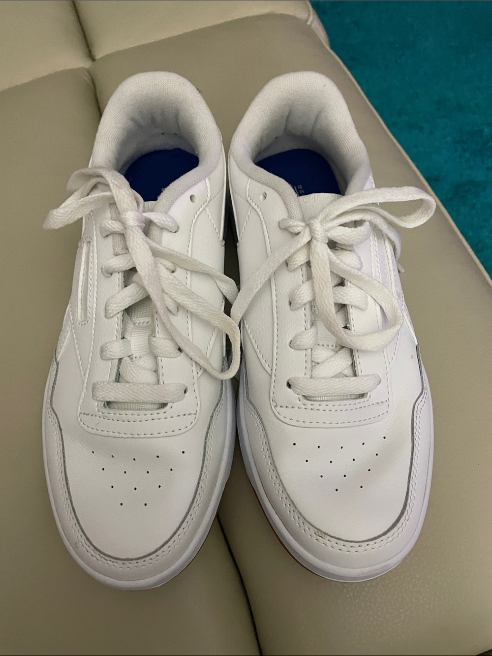 VGC! Reebok Club C 85 Womens Sz 7 White Classic Retro Sneakers Court Shoes
